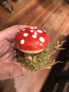 Spun Cotton German Mushroom Ornament