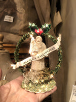 Load image into Gallery viewer, Hand Cast Santa with Tiny Tree Ornament
