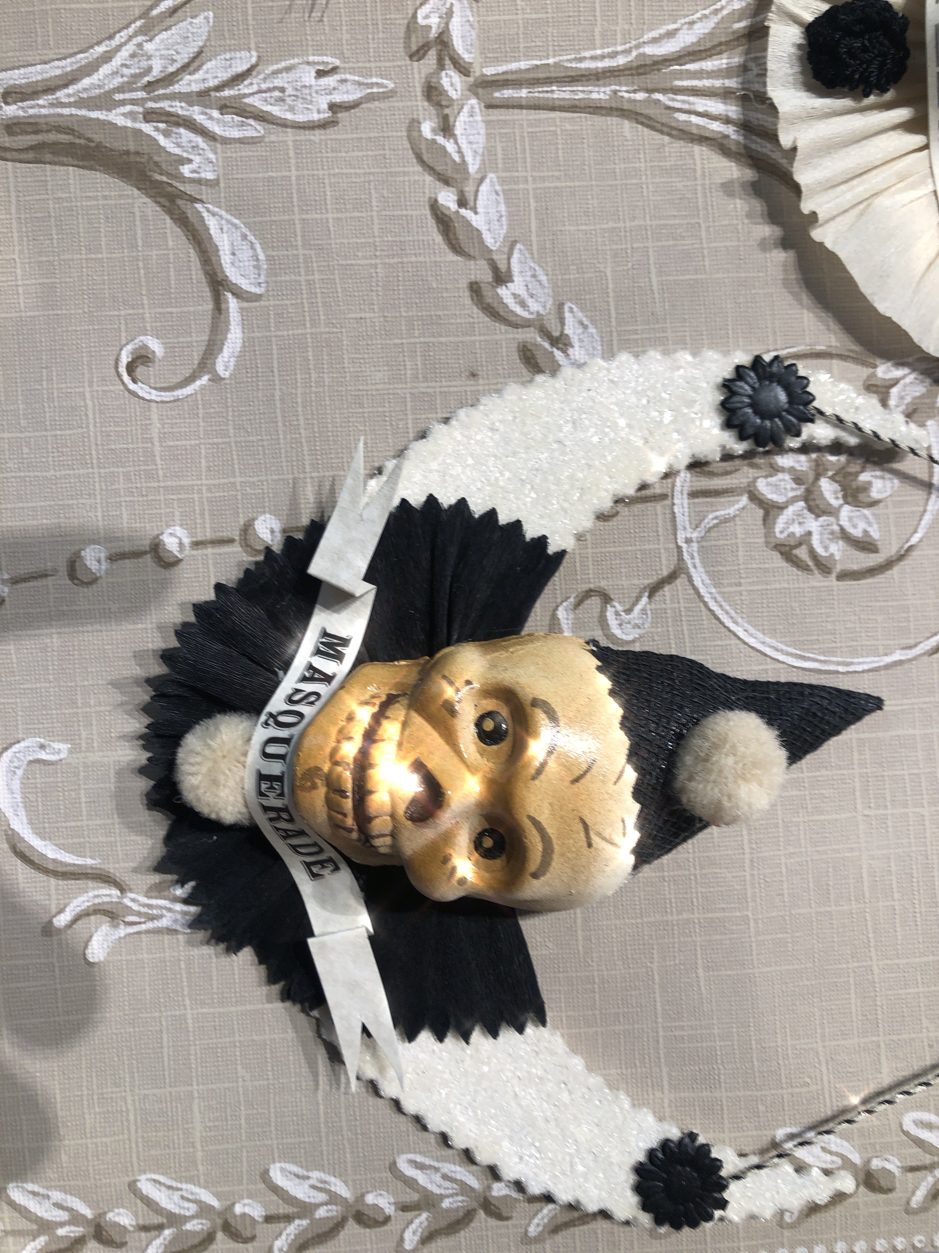 Masquerade Skulls on a White Moon