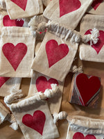 Load image into Gallery viewer, Tiny Letterpress Heart Treat Bags
