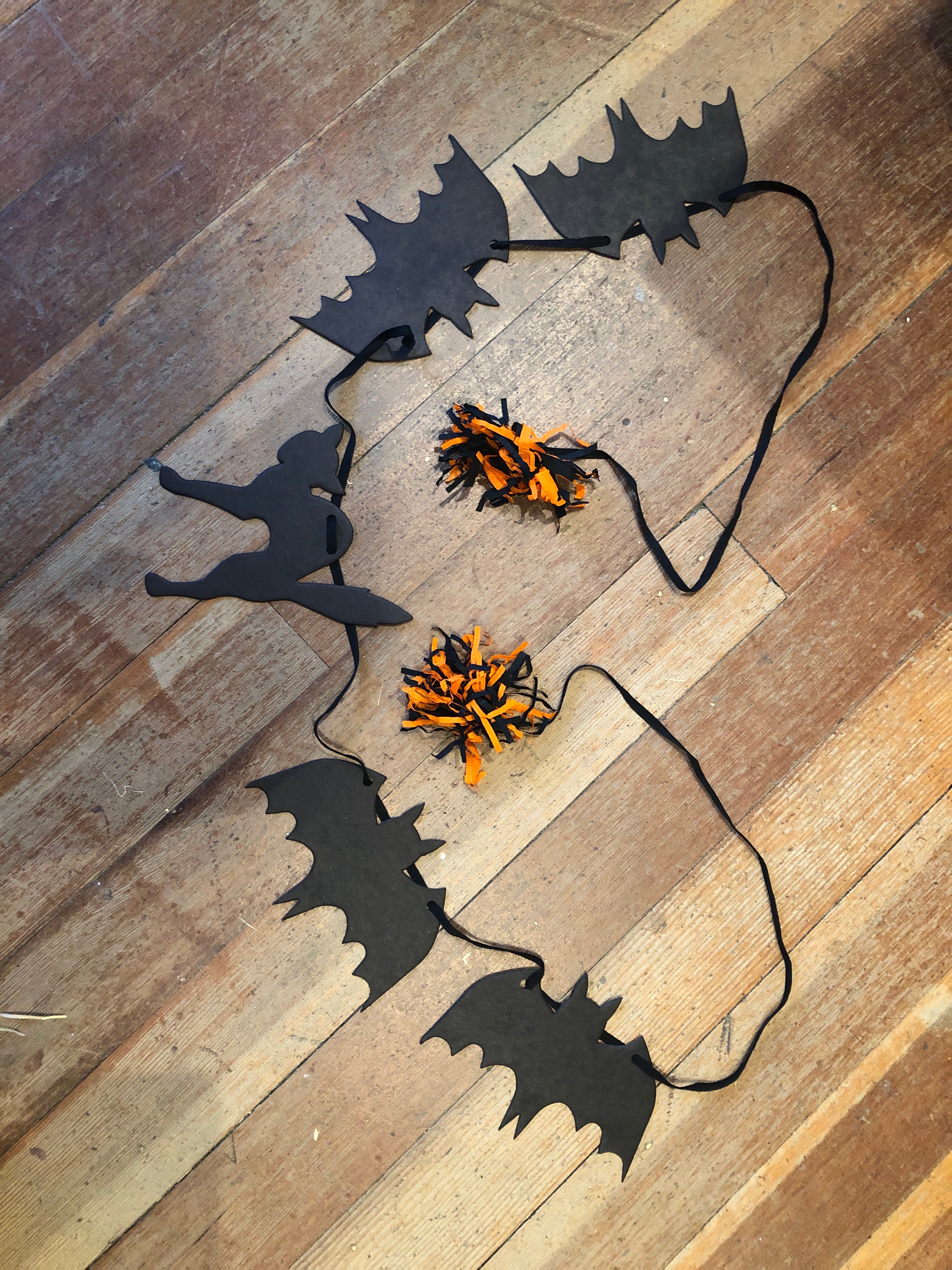 Die-Cut Witch and Cat Garland