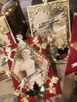 Load image into Gallery viewer, Fancy Dresden Christmas Card Kit
