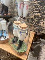 Load image into Gallery viewer, Hand-Cast &amp; Painted  Doll Legs under Glass Dome
