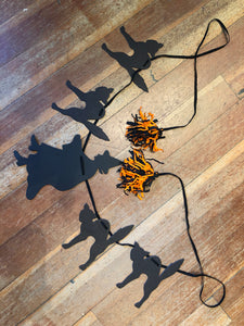 Die-Cut Witch and Cat Garland