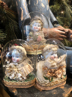 Load image into Gallery viewer, Antique Christmas Fairies in Oval Dome
