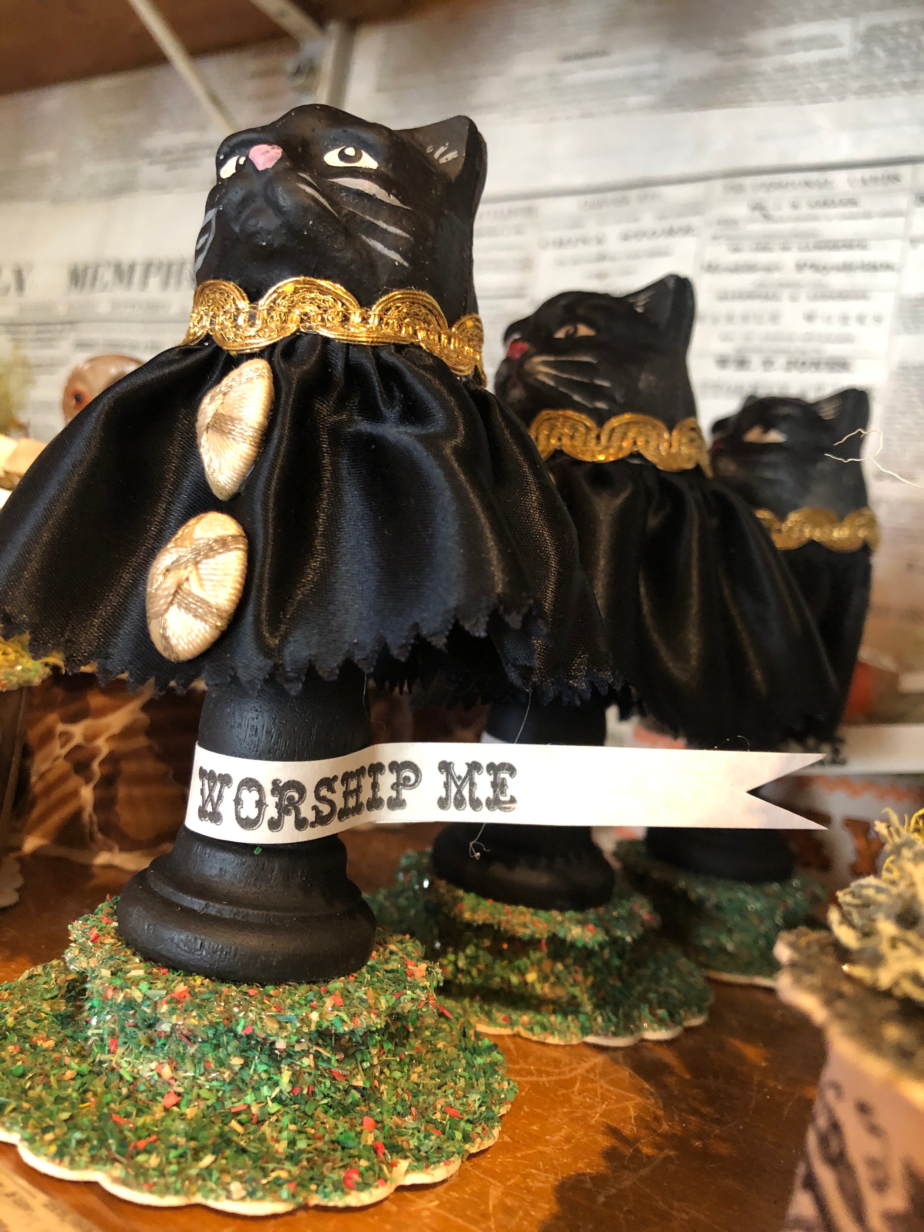 "Worship Me" Caped Cat