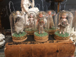 Load image into Gallery viewer, Antique Christmas Fairies Under Glass Dome
