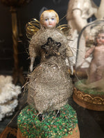 Load image into Gallery viewer, Antique Christmas Fairies Under Glass Dome
