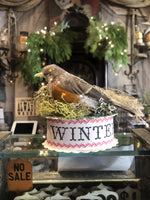 Load image into Gallery viewer, Large Winter Robin on Gift Box

