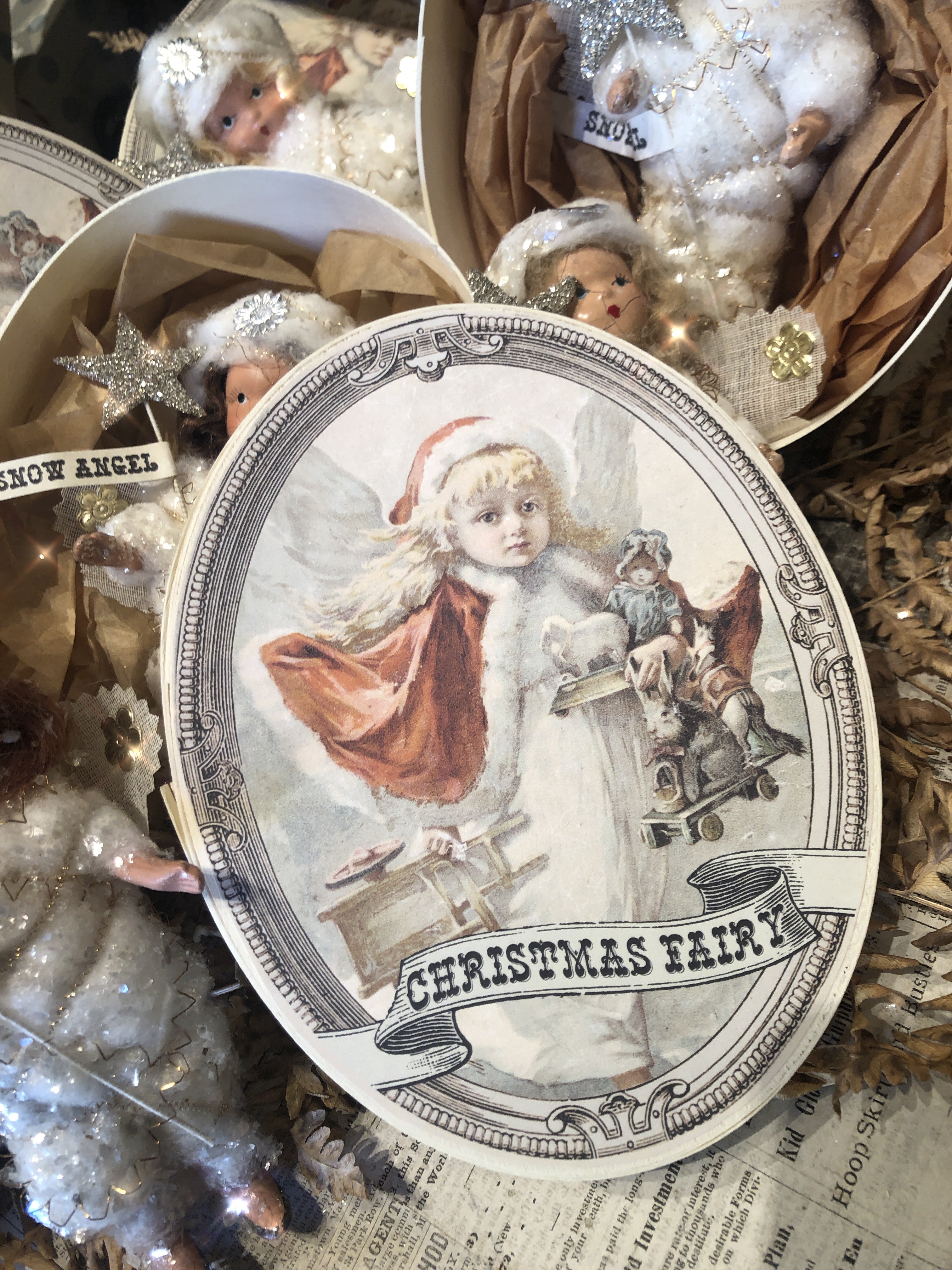 Antique Snow Fairies in Box