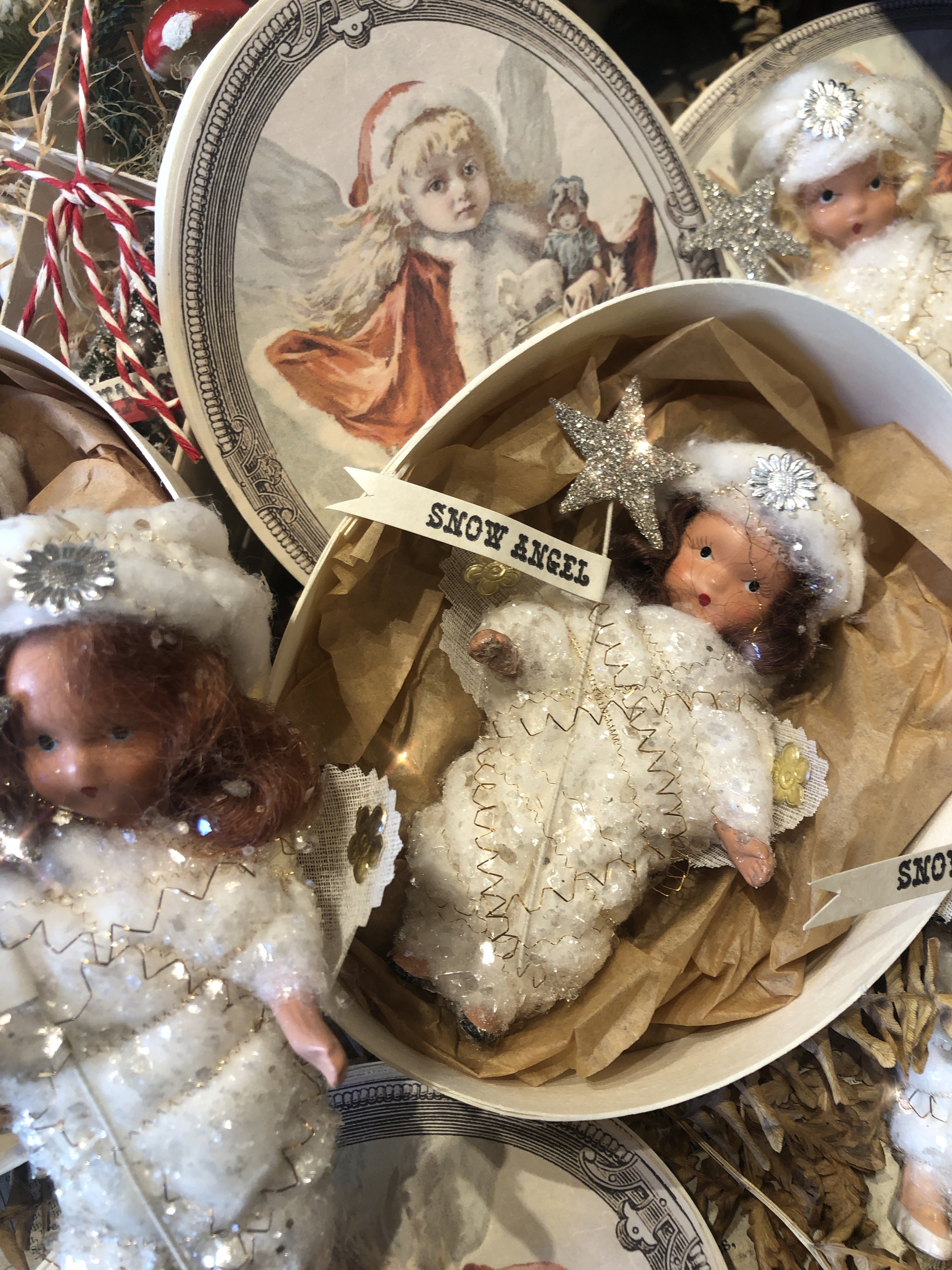 Antique Snow Fairies in Box