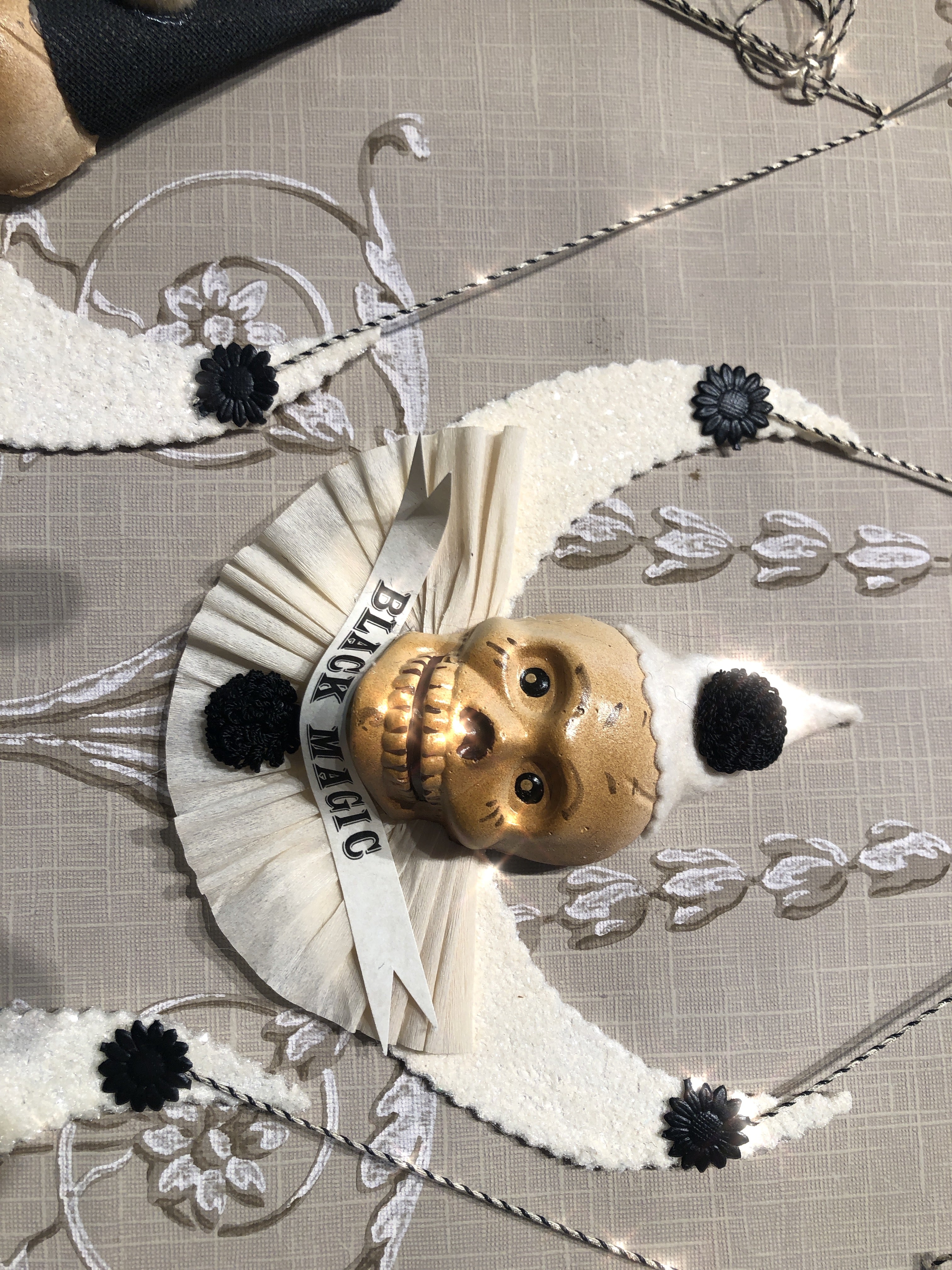 Masquerade Skulls on a White Moon