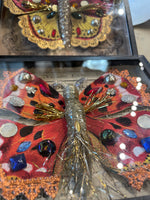 Load image into Gallery viewer, Tinsel Butterfly Specimen in Glass Case
