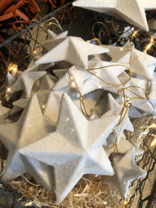 Dimensional White Glitter Stars and Moon