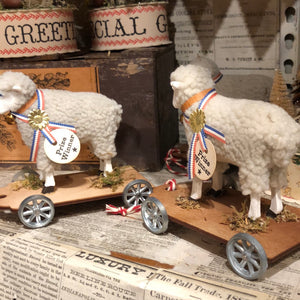 Lamb Pull Toy Wagons