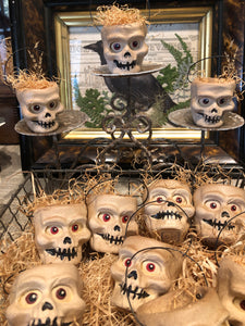 Miniature Vintage-Style Skull Containers