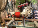 Load image into Gallery viewer, Small Reindeer Dressed in Antique Tinsel Trimmings
