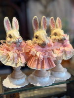 Load image into Gallery viewer, Hand-cast Bunny on a Pedestal
