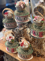 Load image into Gallery viewer, Tiny Basket of Antique Flowers Gift Box
