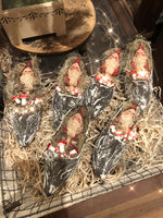 Load image into Gallery viewer, French Faux Bois Christmas Slipper with Belsnickle
