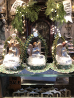 Load image into Gallery viewer, Vintage Creche Angel Figure on Cotton Cloud
