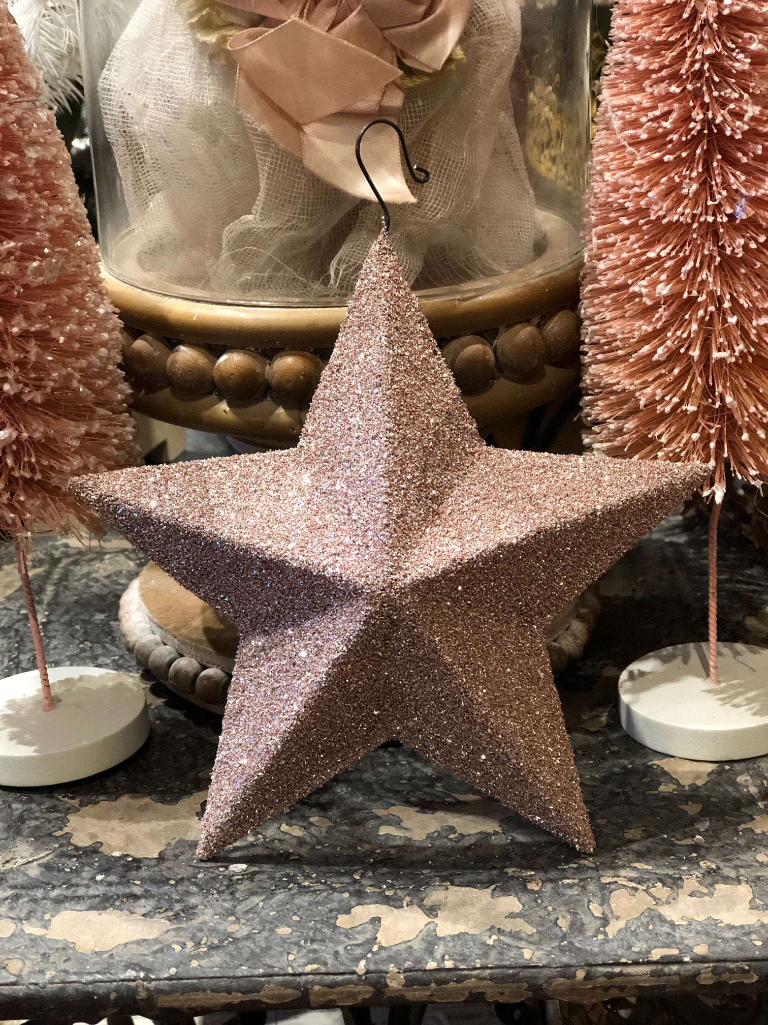 Silver Pink & White Glitter Stars and Moon!