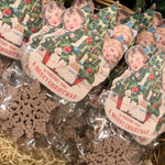 Load image into Gallery viewer, Pink and Silver Glittered Snowflakes
