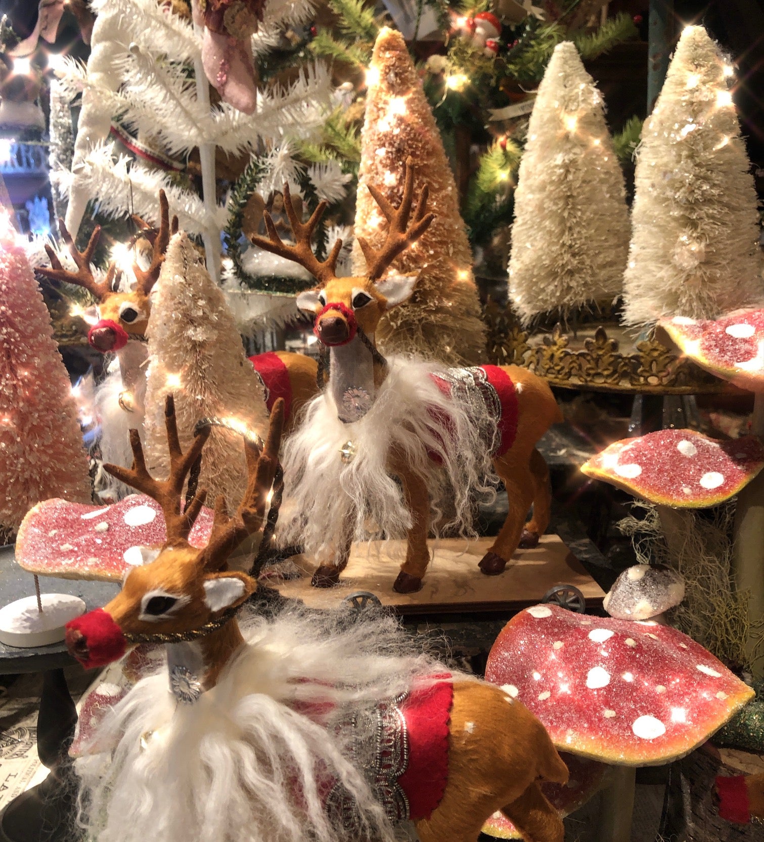 Reindeer on Wheeled Cart