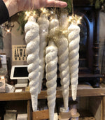 Load image into Gallery viewer, Sparkling White Icicle Ornaments
