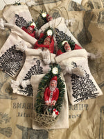 Load image into Gallery viewer, Pocket Santa in Tiny Letterpress Bag
