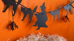 Load image into Gallery viewer, Die-Cut Witch and Cat Garland
