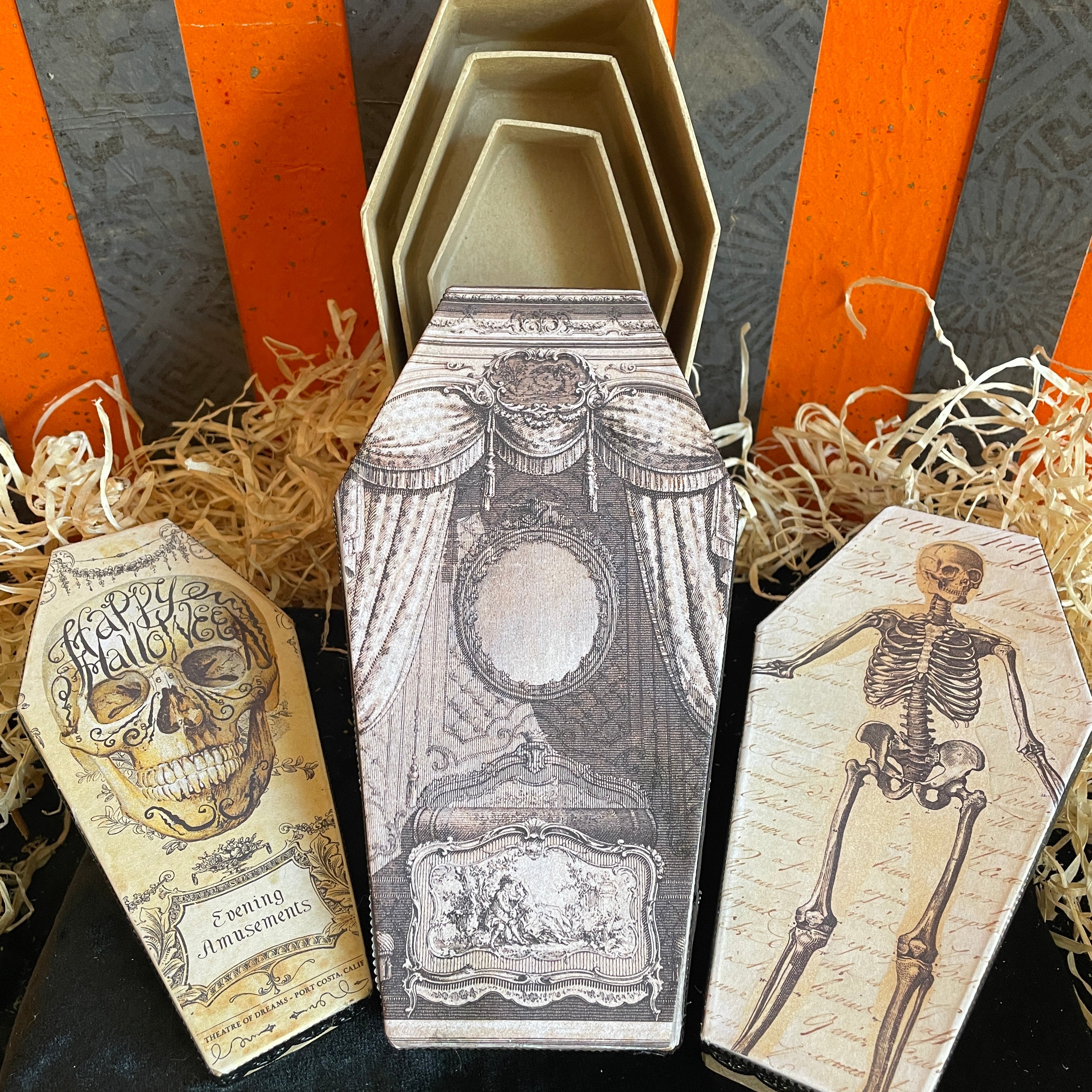 Nesting Coffin Treat Boxes - Set of Three