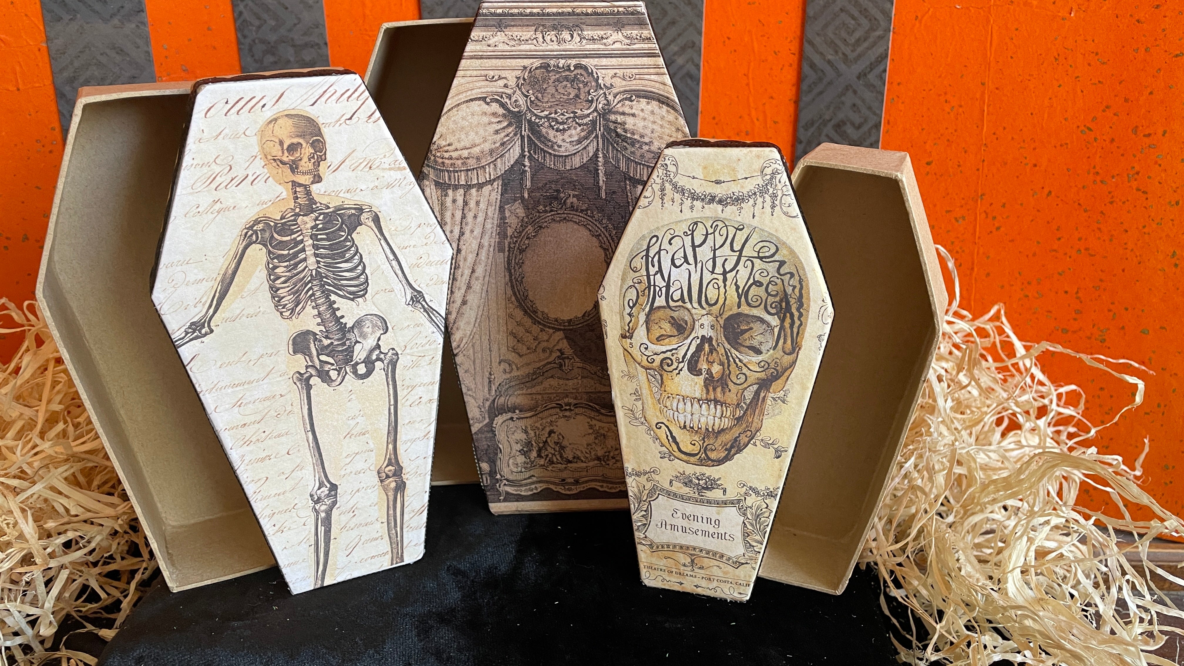 Nesting Coffin Treat Boxes - Set of Three