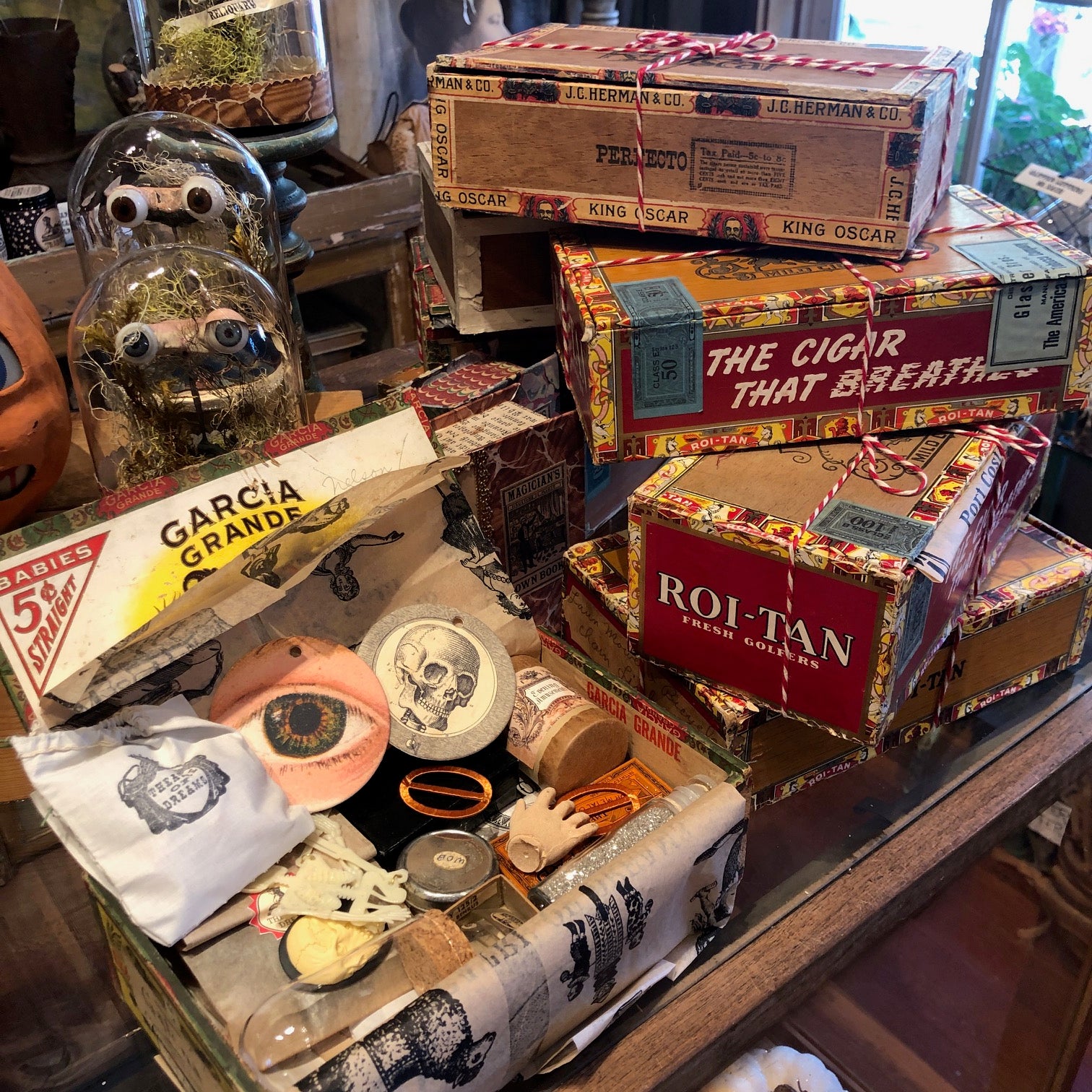 Cabinet of Curiosity Cigar Boxes