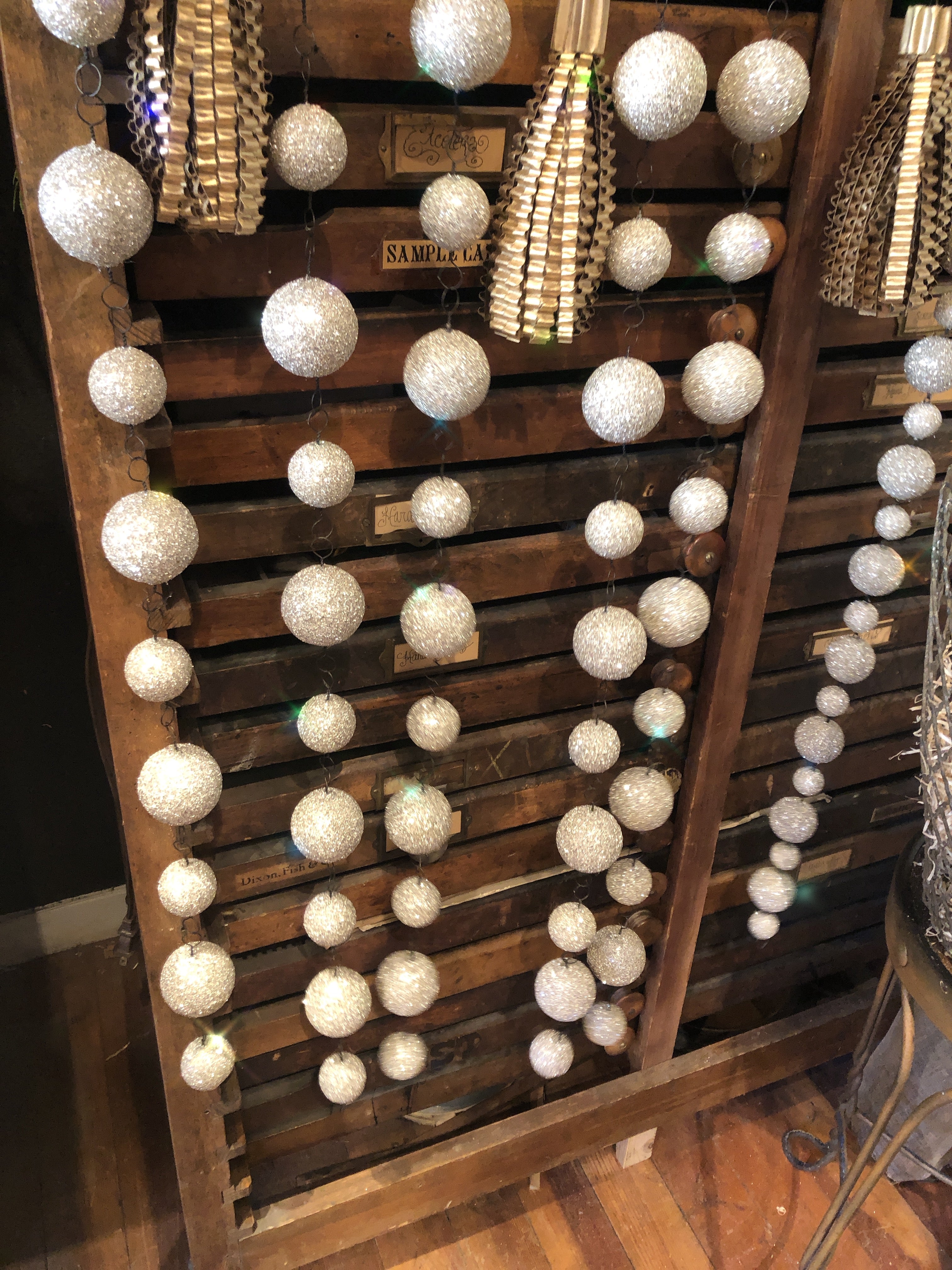 Glittering Ball Garland & Gilded Tassels