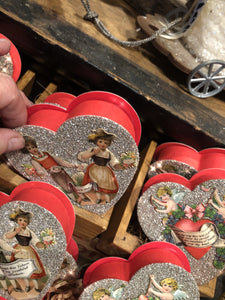 Victorian Scrap Heart Shaped Gift Boxes