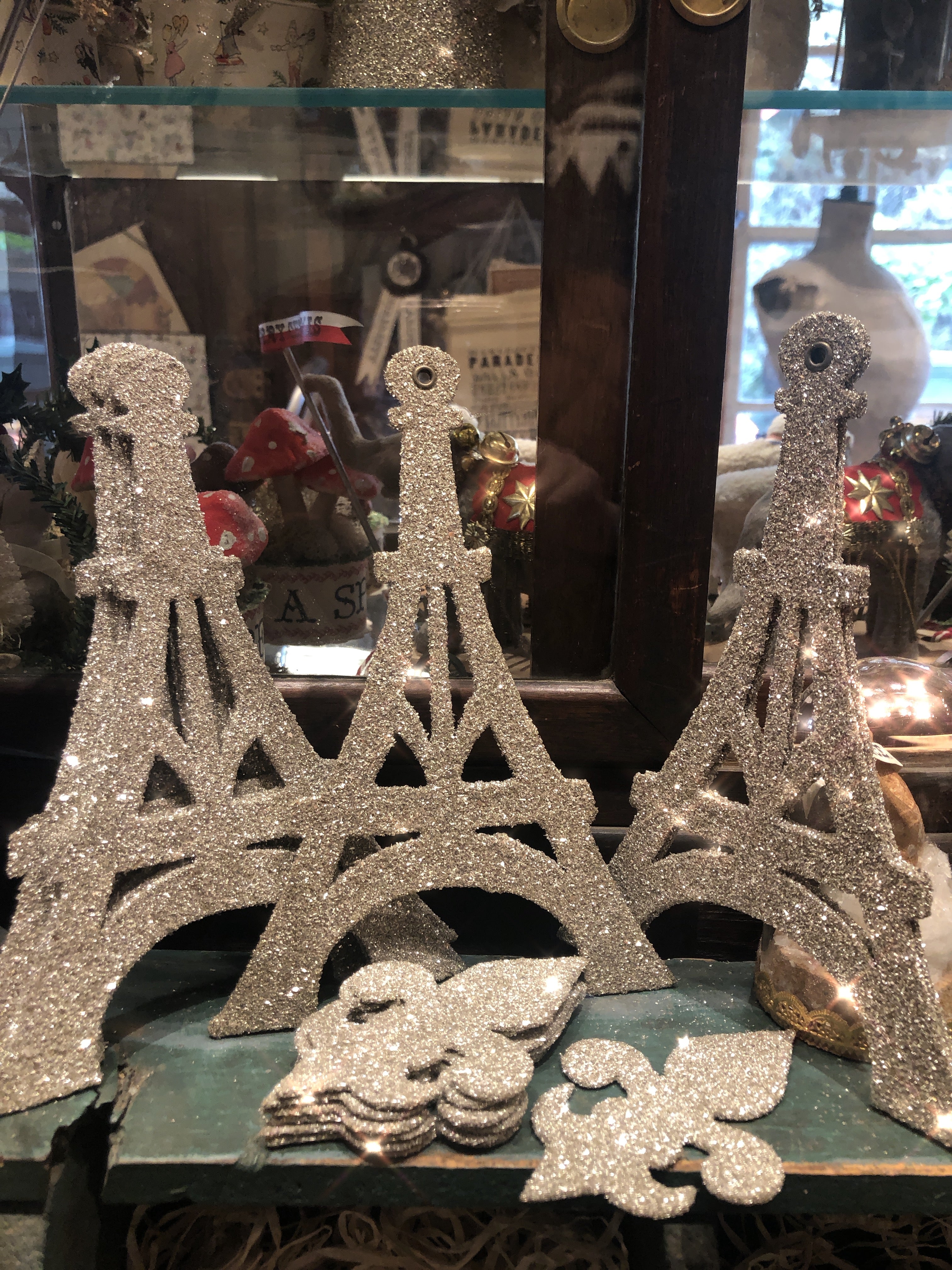 French Glittered Ornaments