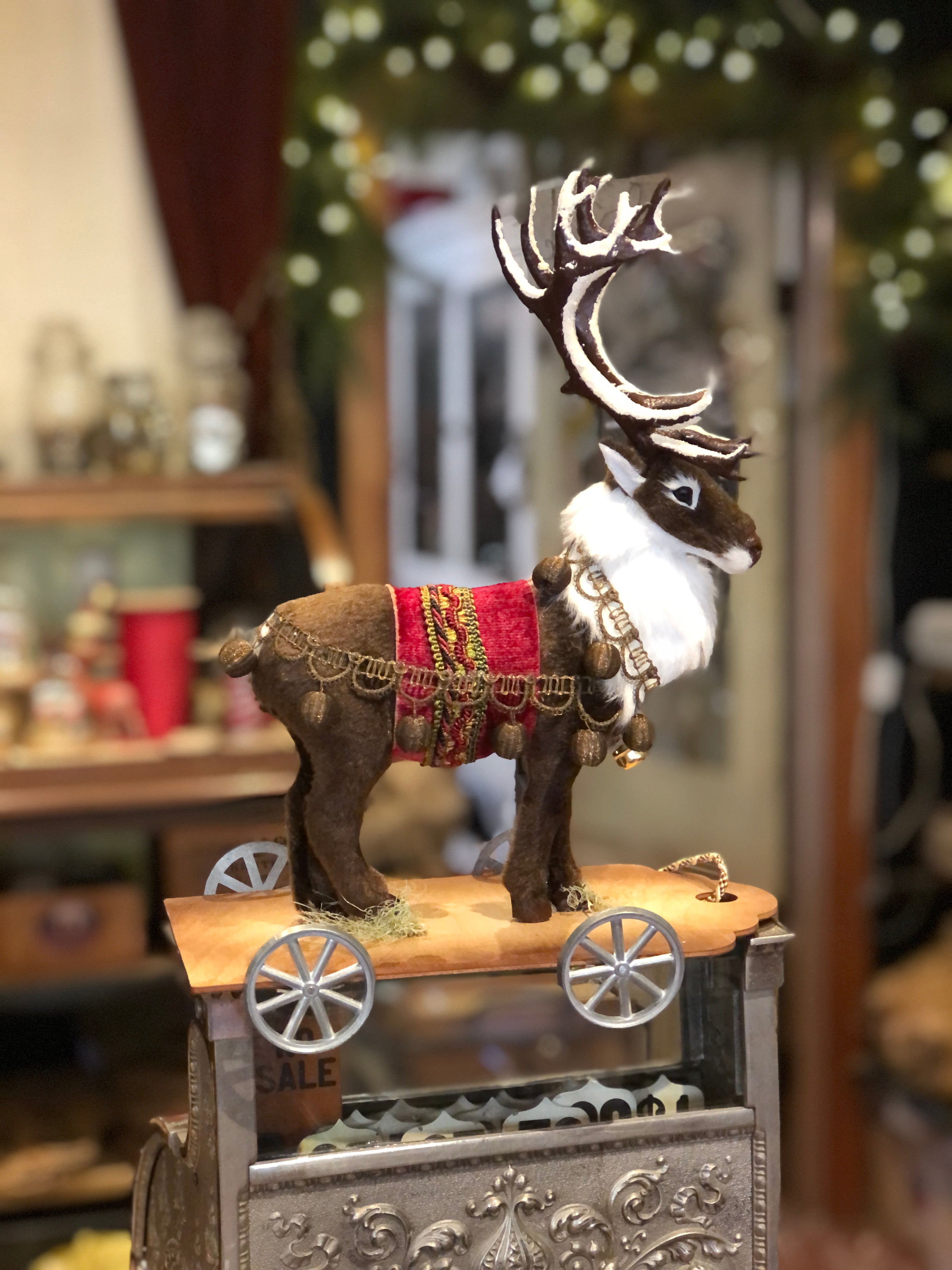 Medium Reindeer Dressed in Antique Trim