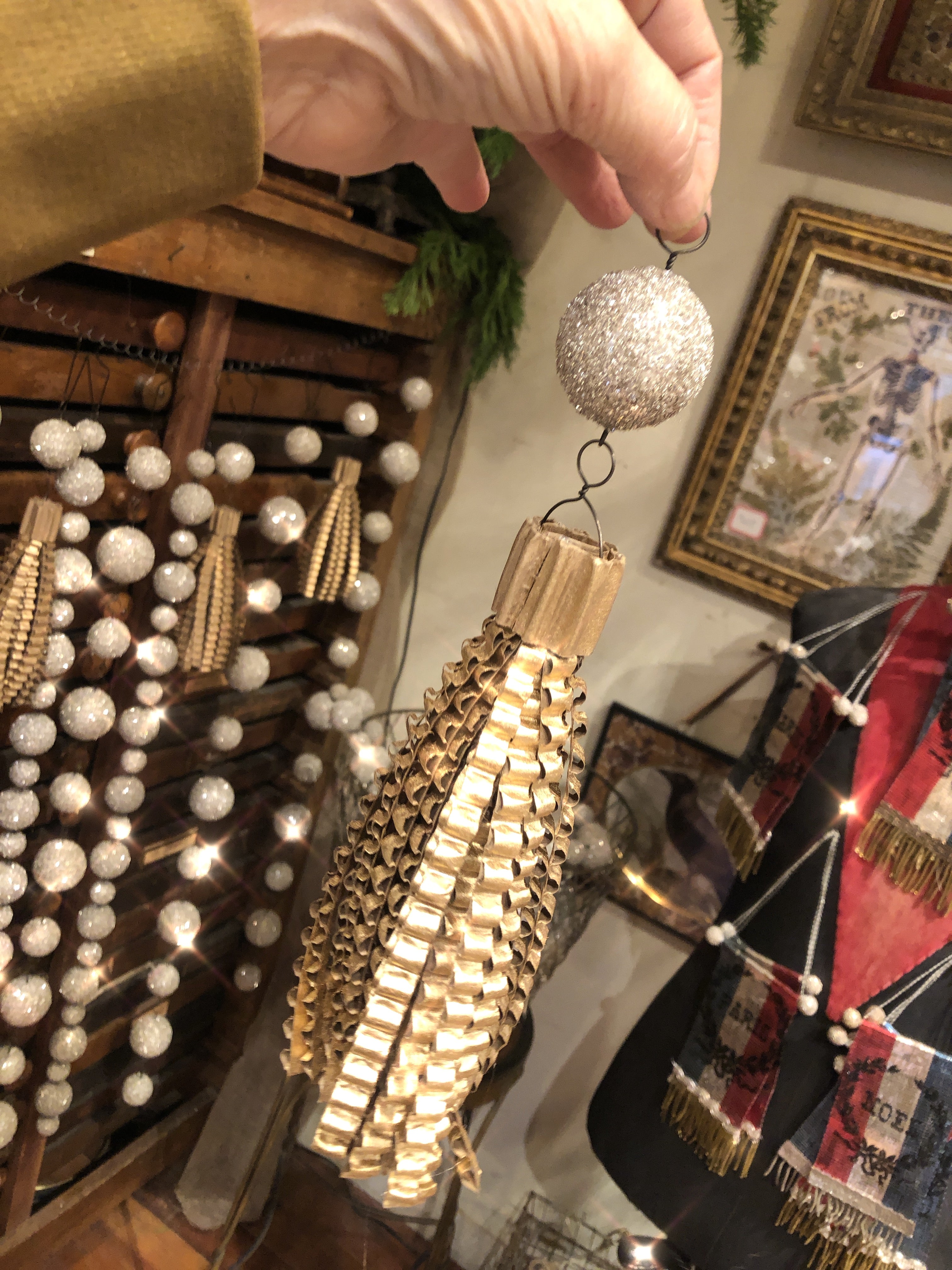 Glittering Ball Garland & Gilded Tassels