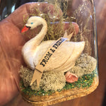 Load image into Gallery viewer, Spring Swan Under Glass Dome
