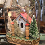 Load image into Gallery viewer, Erzgebirge Toys and Cottages Under Glass Dome
