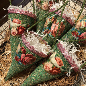 Green Flitter Gift Cones