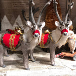 Load image into Gallery viewer, Small Reindeer Dressed in Antique Tinsel Trimmings
