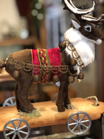 Load image into Gallery viewer, Medium Reindeer Dressed in Antique Trim
