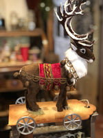 Load image into Gallery viewer, Medium Reindeer Dressed in Antique Trim
