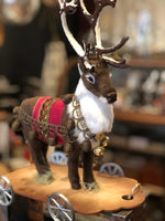 Load image into Gallery viewer, Medium Reindeer Dressed in Antique Trim
