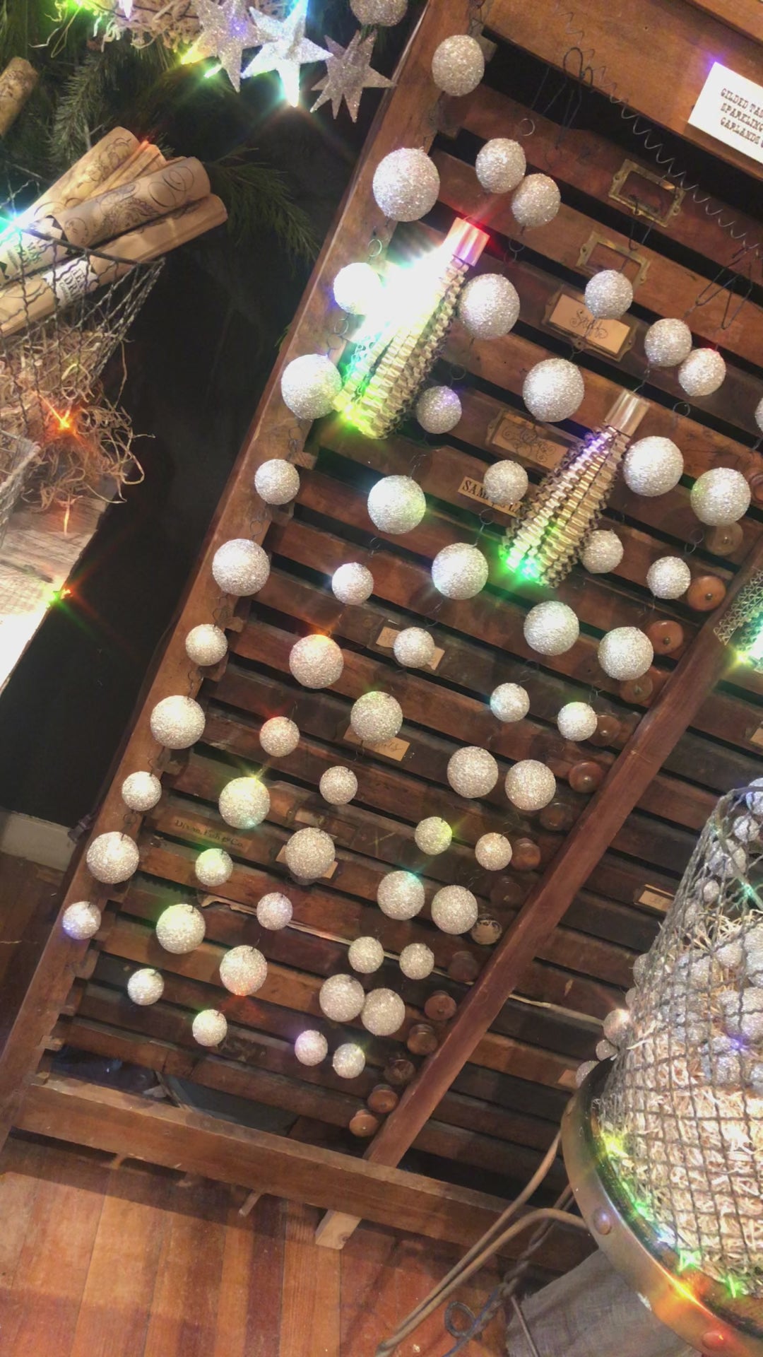 Glittering Ball Garland & Gilded Tassels