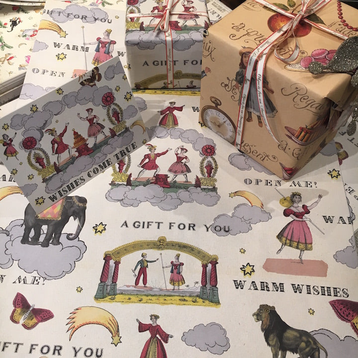 Winter Time Themed Wrapping Paper Sheets - Paradigma Studios