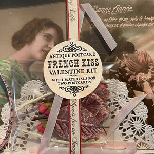 Antique Postcard "French Kiss" Valentine Kit