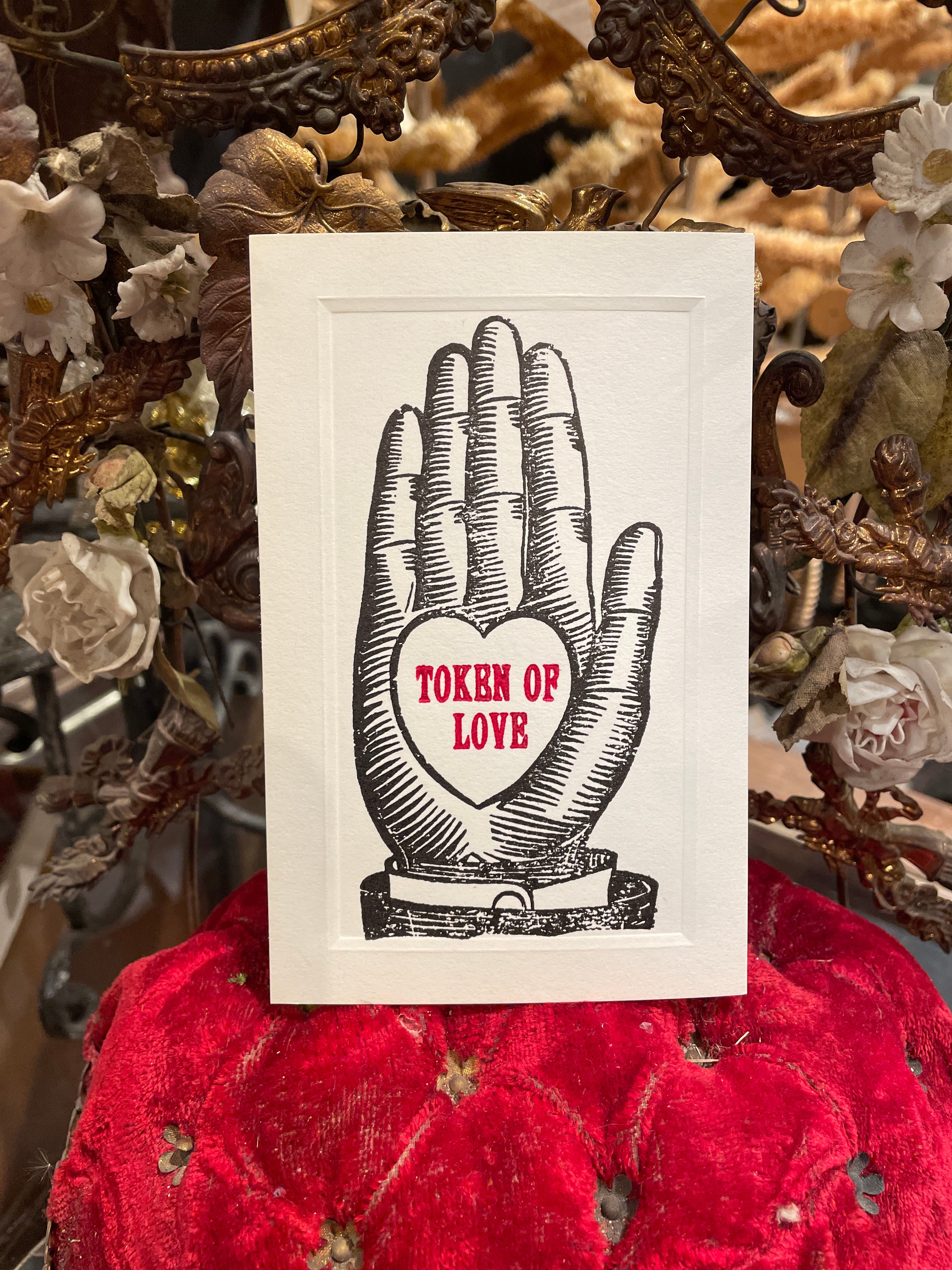 Heart in Hand Letterpress Gift Cards